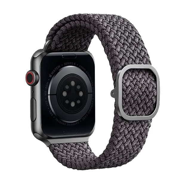 Фото — Ремешок для смарт-часов Uniq для Apple Watch 45/44/42 mm ASPEN Design Strap Braided, серый