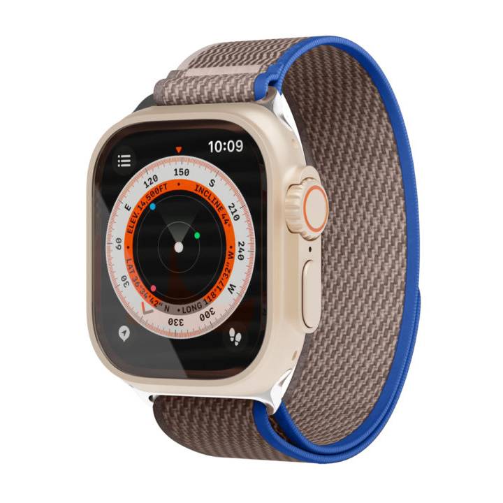 Фото — Ремешок для смарт-часов Trail Band "vlp" для Apple Watch 42/44/45/49mm, нейлоновый, синий-серый