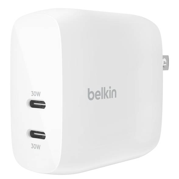 Фото — Зарядное устройство Belkin BoostCharge Pro USB-C Wall Charger with PPS 60W, белый (уценка)