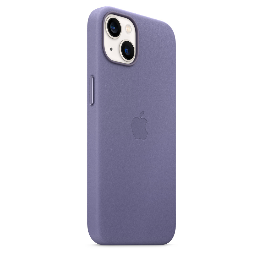 Фото — Чехол для смартфона MagSafe для iPhone 13 mini, кожа, «сиреневая глициния»