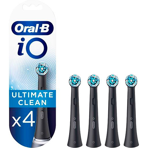 Фото — Насадки для зубной щетки Oral-B iO Ultimate Clean, черный, 4 шт