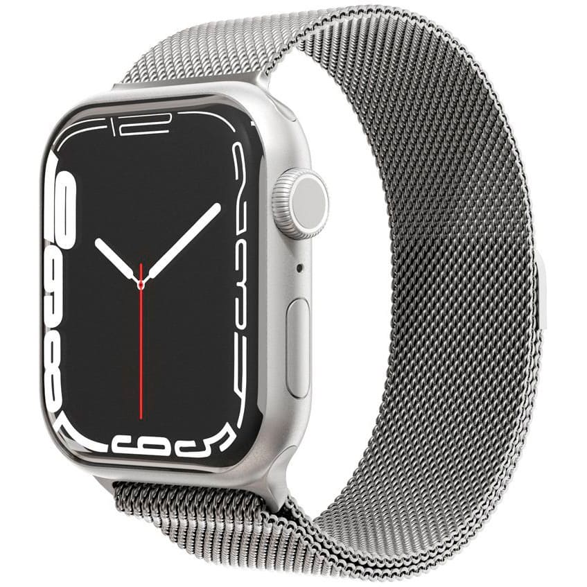 Фото — Ремешок для смарт-часов vlp для Apple Watch 38/40/41, нержавеющая сталь, сетчатый, серебристый