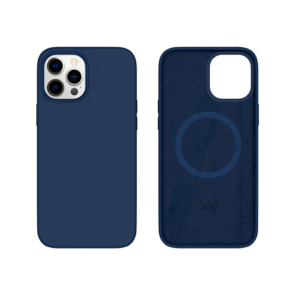 Чехол защитный vlp c MagSafe для  iPhone 12 Pro Max, темно-синий