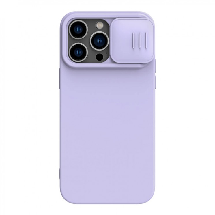 Фото — Чехол для смартфона Nillkin для iPhone 14 Pro Max CamShield Silky Magnetic Silicone, фиолетовый
