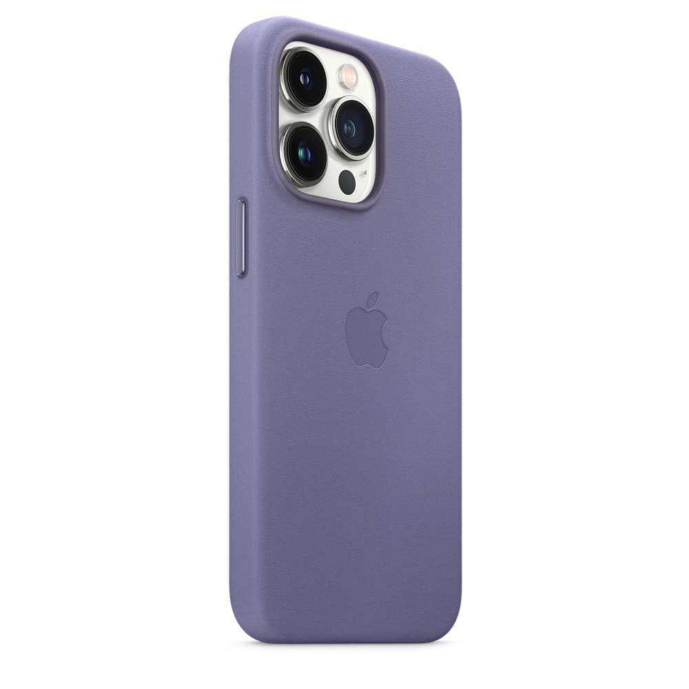 Фото — Чехол для смартфона MagSafe для iPhone 13 Pro, кожа, «сиреневая глициния»