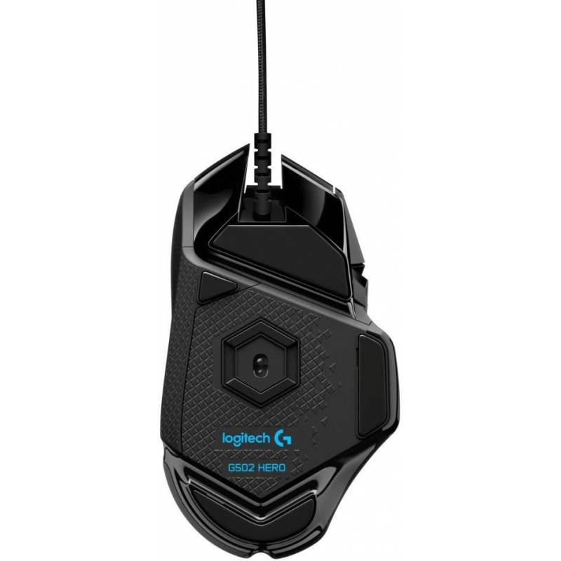 Фото — Мышь Logitech G502 HERO High Performance Gaming + встроенный кабель (2.1м) черный