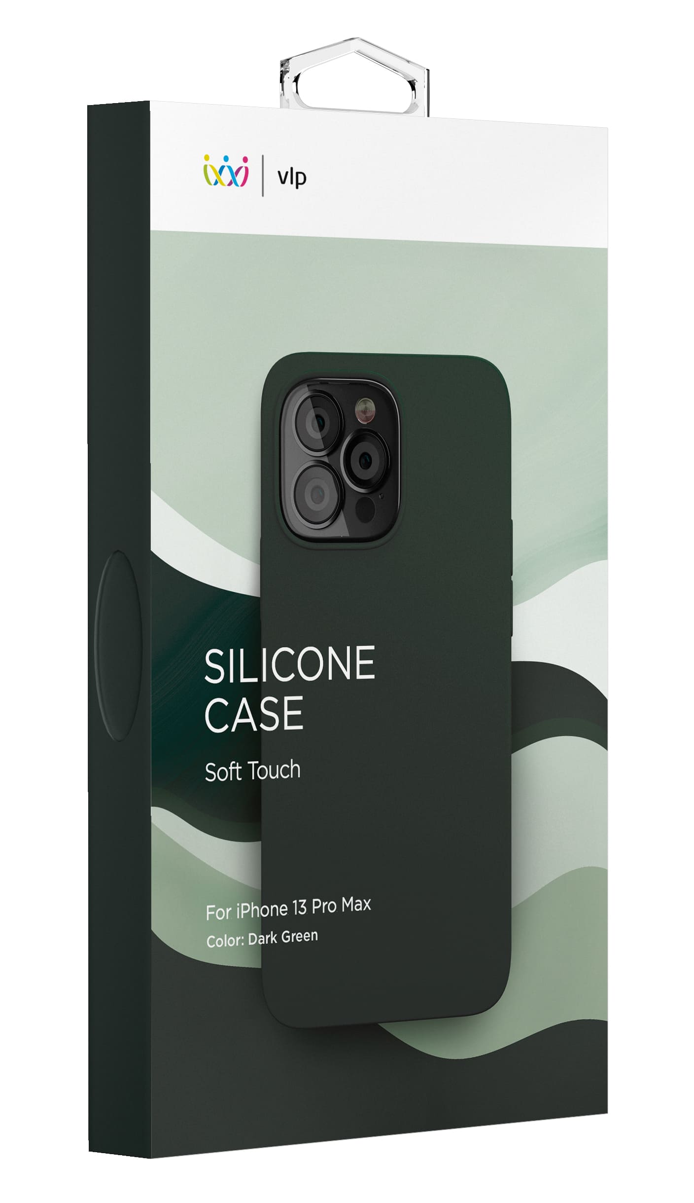 Чехол защитный &quot;vlp&quot; Silicone case для iPhone 13 Pro Max, темно-зеленый