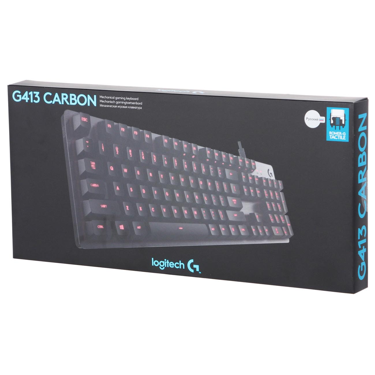 Клавиатура Logitech Gaming Keyboard G413 Mechanical, 1.8м, черный