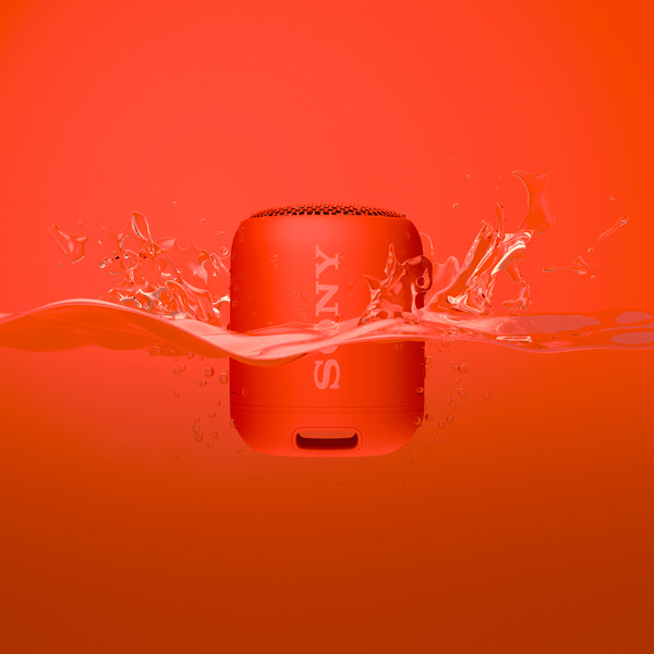 Фото — Портативная акустическая система Sony SRS-XB12R.RU2, красный