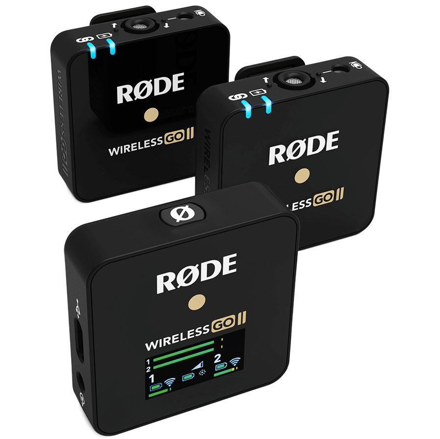 Фото — Микрофон Rode Wireless GO II Dual Channel Compact Digital 2.4 GHz Mic System/Recorder, черный