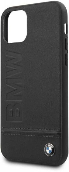 Фото — Чехол BMW Signature Logo для iPhone 11, кожа, черный
