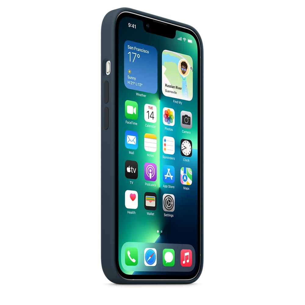Силиконовый чехол MagSafe для iPhone 13 Pro, «синий омут»