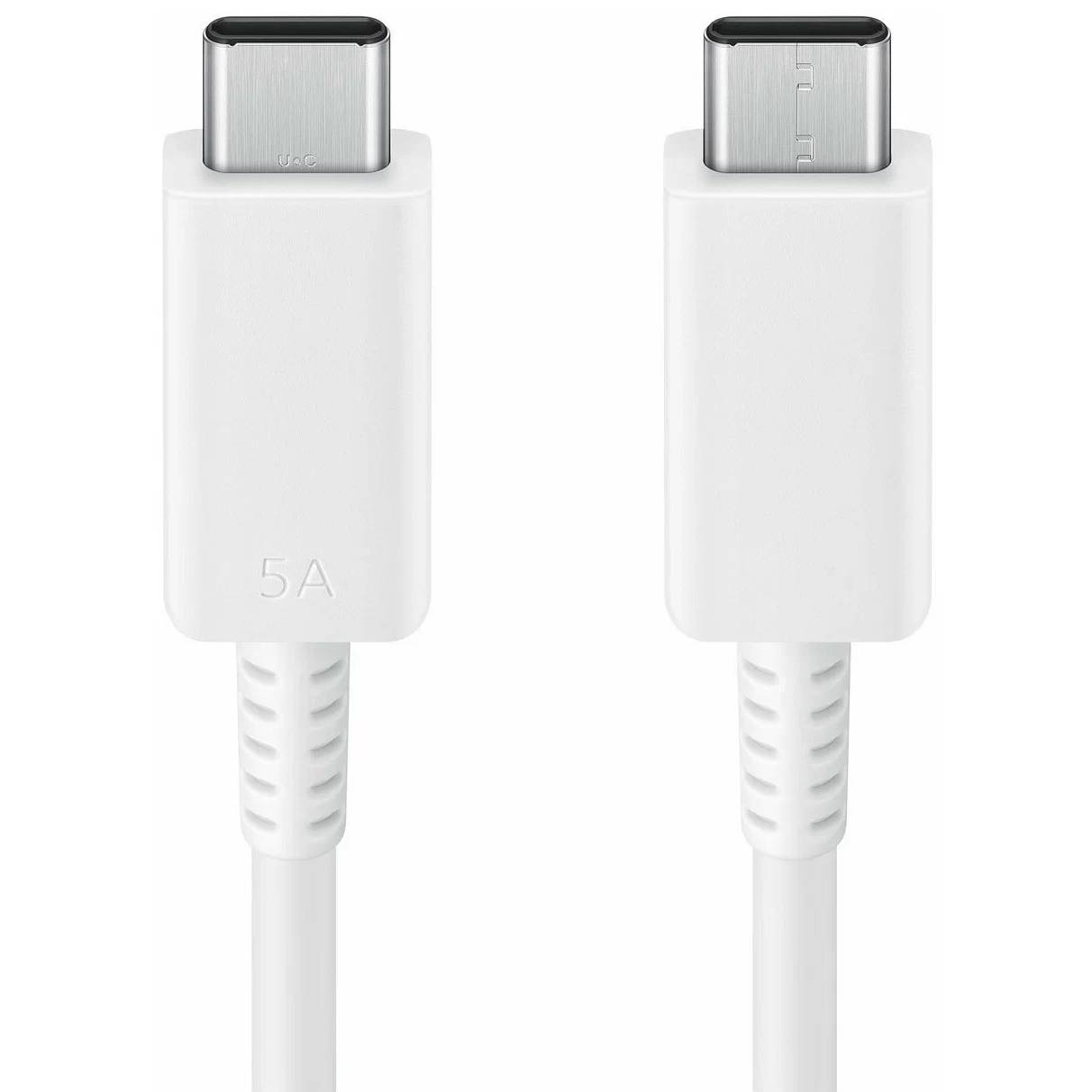 Фото — Зарядное устройство Samsung Cable USB-C на USB-C, 5А, 1.8м, белый