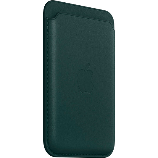 Чехол-бумажник iPhone Leather Wallet with MagSafe, «лесной зеленый»
