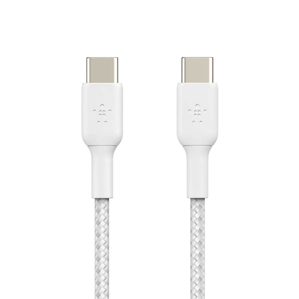 Belkin USB-C/USB-C, 1м, нейлон, белый