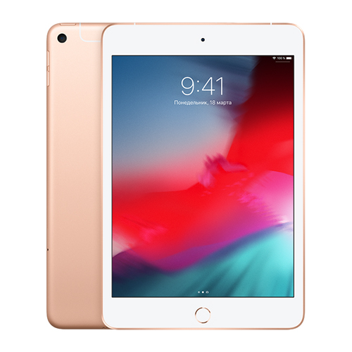 Фото — Apple iPad mini (2019) Wi-Fi + Cellular 256 ГБ, золотой