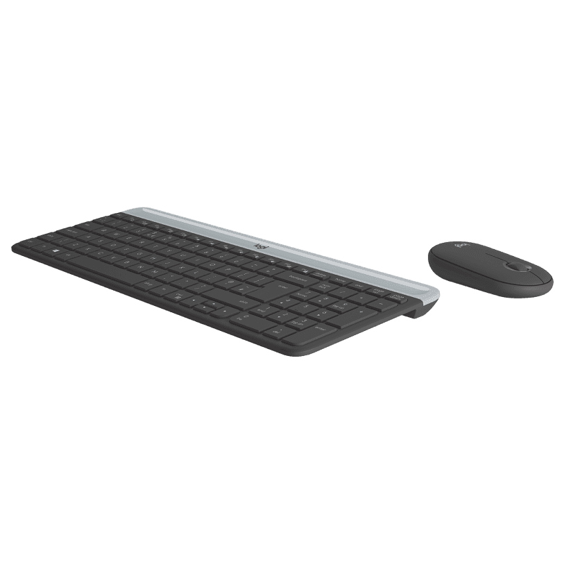 Фото — Клавиатура и мышь Logitech MK470 GRAPHITE, USB, беспроводной, черный
