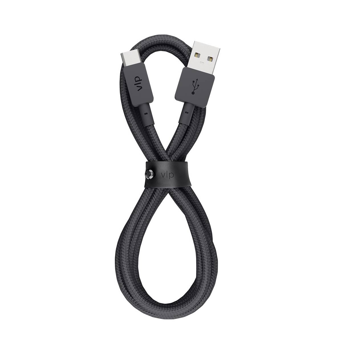 Кабель "vlp" Nylon Cable USB A - USB C, 1.2м, черный