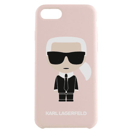 Чехол для смартфона Lagerfeld для iPhone 7/8/SE 2020 Liquid silicone Iconic Karl Hard Light pink