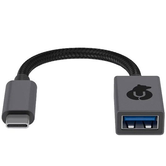 Фото — Адаптер uBear hub Link USB-А - USB-C, серебристый