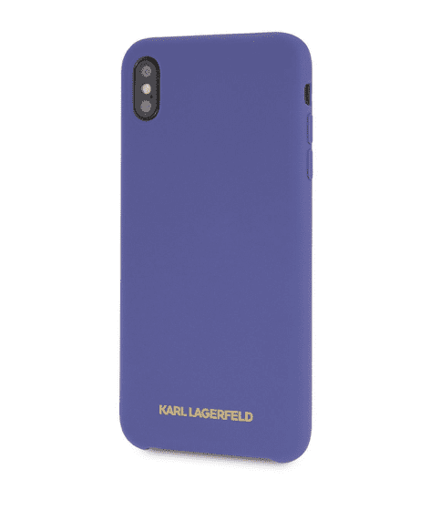 Фото — Чехол для смартфона Lagerfeld для iPhone XS Max Liquid silicone Gold logo Hard Violet