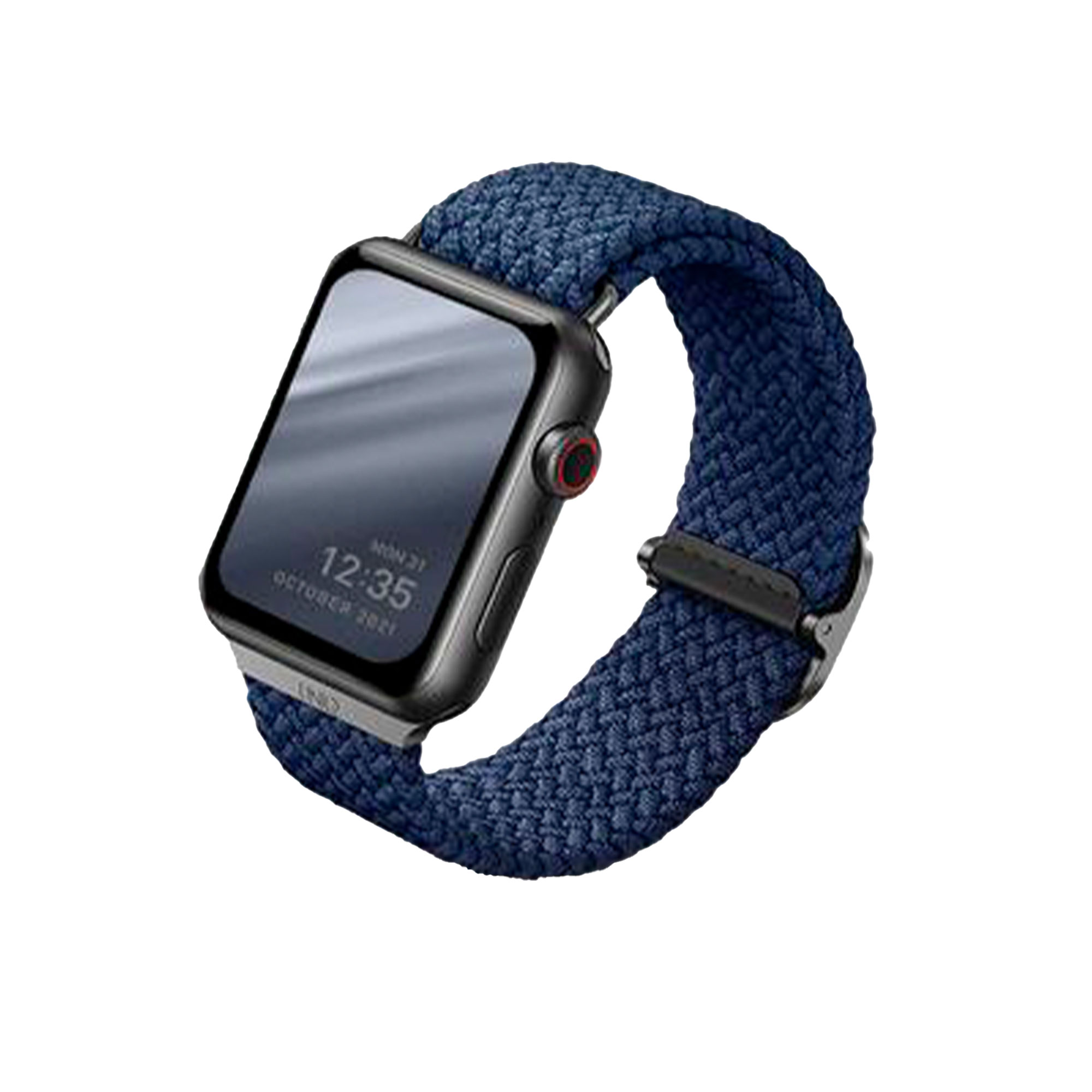 Фото — Ремешок для смарт-часов Uniq для Apple Watch 44/42 mm ASPEN Strap Braided, синий