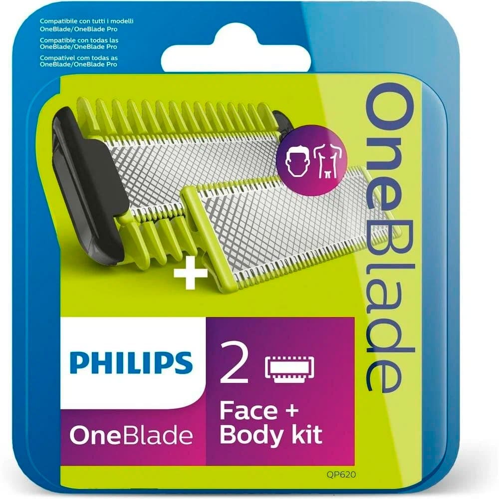 Фото — Сменное лезвие Philips OneBlade QP620/50 Face + Body