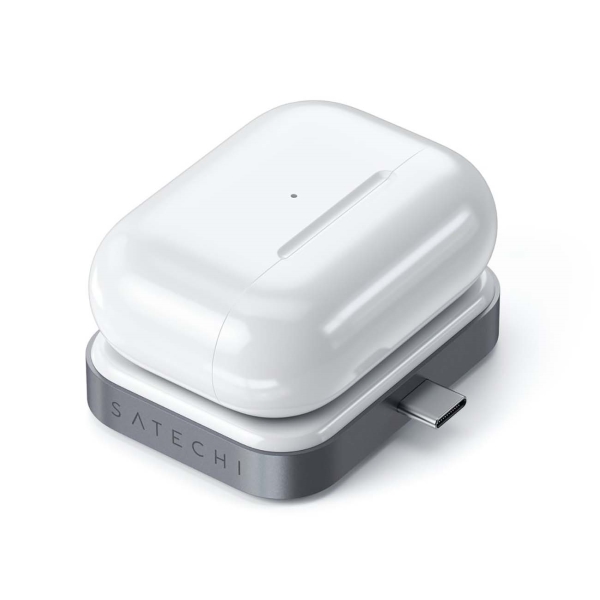 Беспроводное зарядное устройство Satechi USB-C Wireless Charging Dock for AirPods, «серый космос»