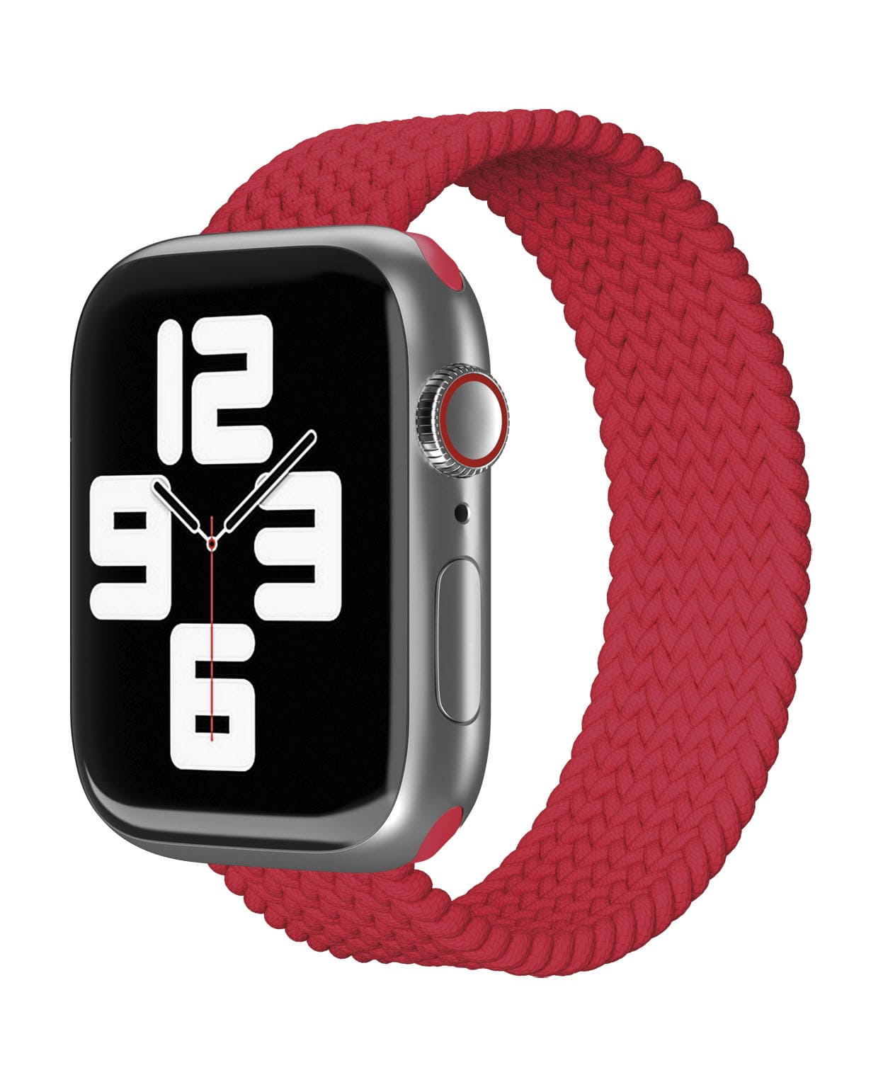 Ремешок для смарт-часов vlp для Apple Watch 38/40/41, L/XL, 2шт, нейлоновый плетёный, красный