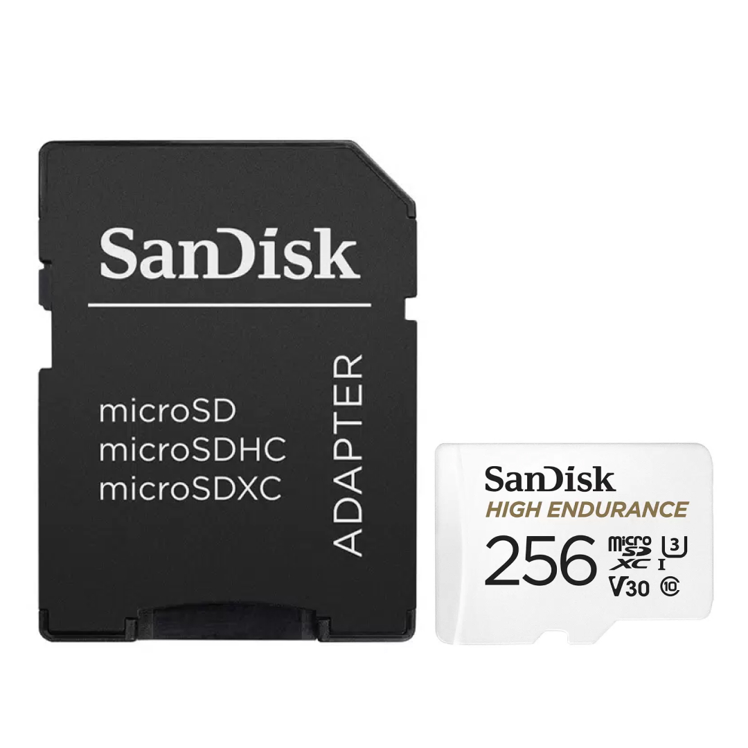 Фото — Карта памяти SanDisk High Endurance Micro SDXC + SD Adapter, 256 Гб