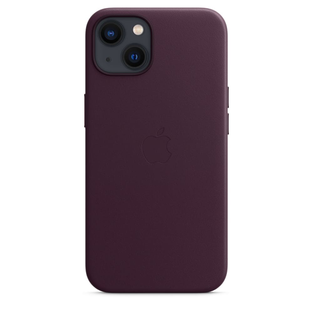 Фото — Чехол для смартфона MagSafe для iPhone 13, кожа, «тёмная вишня»