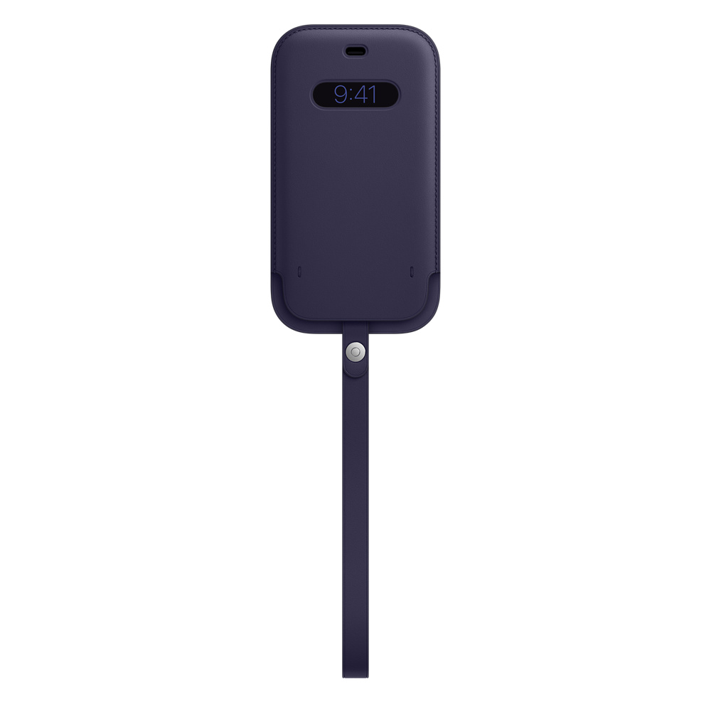 Чехол-конверт Apple MagSafe для iPhone 12/12 Pro, кожа, тёмно-фиолетовый