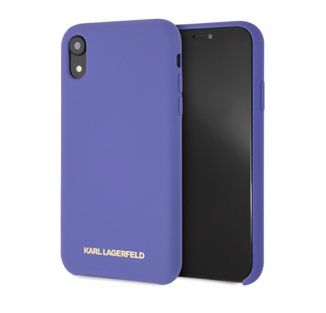Фото — Чехол для смартфона Lagerfeld для iPhone XR Liquid silicone Gold logo Hard Violet