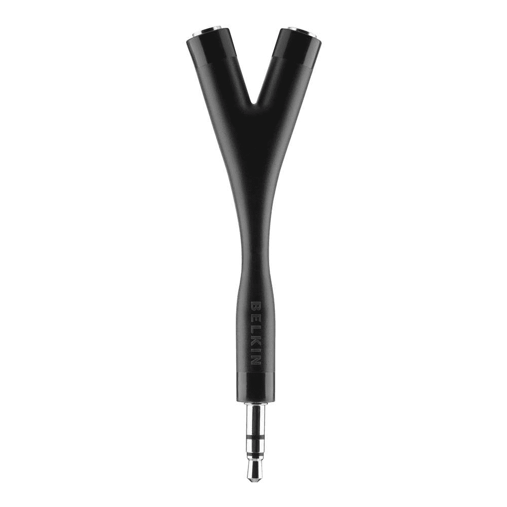 Фото — Адаптер Belkin Headphone Splitter 3.5 мм для наушников, черный