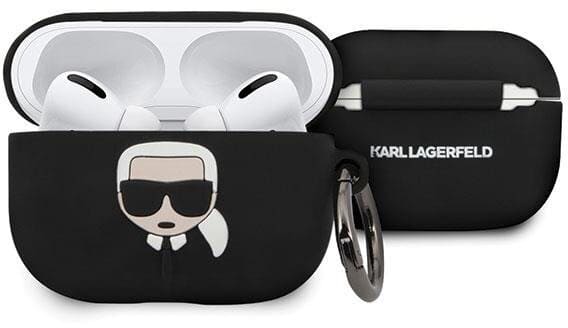 Фото — Чехол для наушников Lagerfeld для AirPods Pro с кольцом, черный