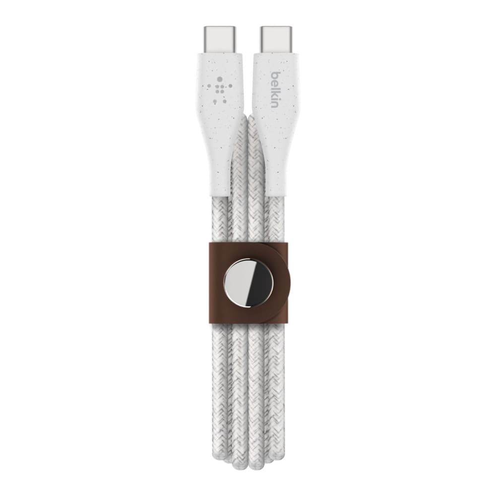 Фото — Кабель Belkin USB-C - USB-C, BOOSTCHARGE, 1.2м, нейлон, белый