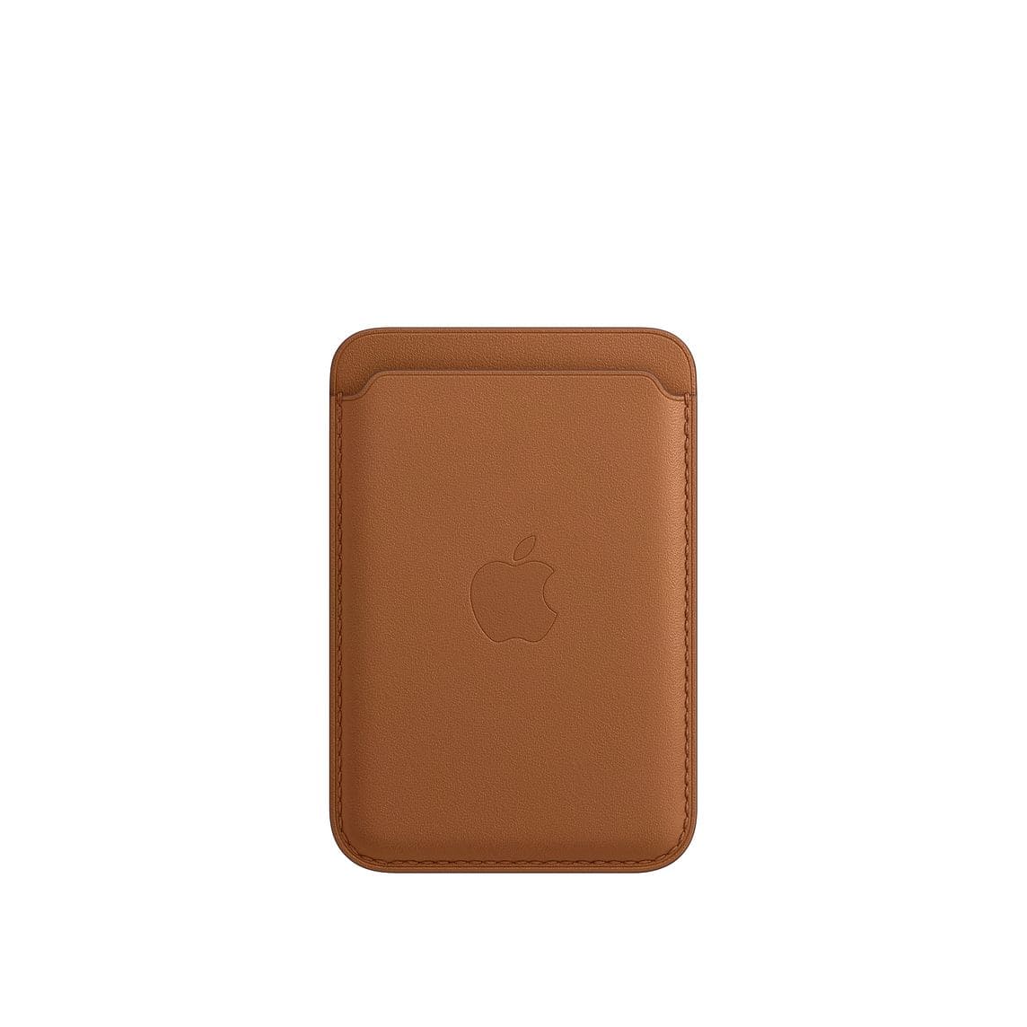 Фото — Чехол для смартфона Apple MagSafe для iPhone, кожа, золотисто-коричневый