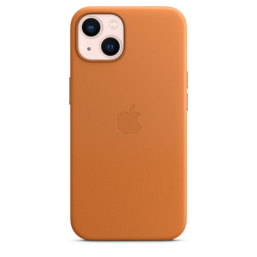 Кожаный чехол MagSafe для iPhone 13, «золотистая охра»