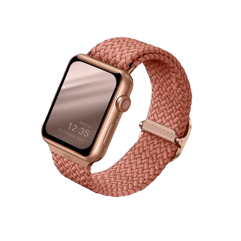 Фото — Ремешок Uniq для Apple Watch 40/38 mm ASPEN Strap Braided, розовый