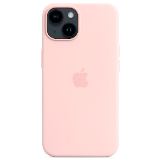 Фото — Чехол для смартфона iPhone 14 Silicone Case with MagSafe, «розовый мел»