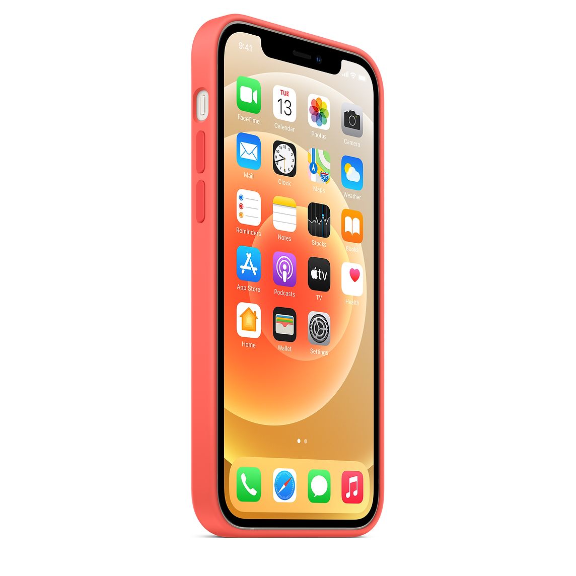 Фото — Чехол для смартфона Apple MagSafe для iPhone 12/12 Pro, cиликон, «розовый цитрус»