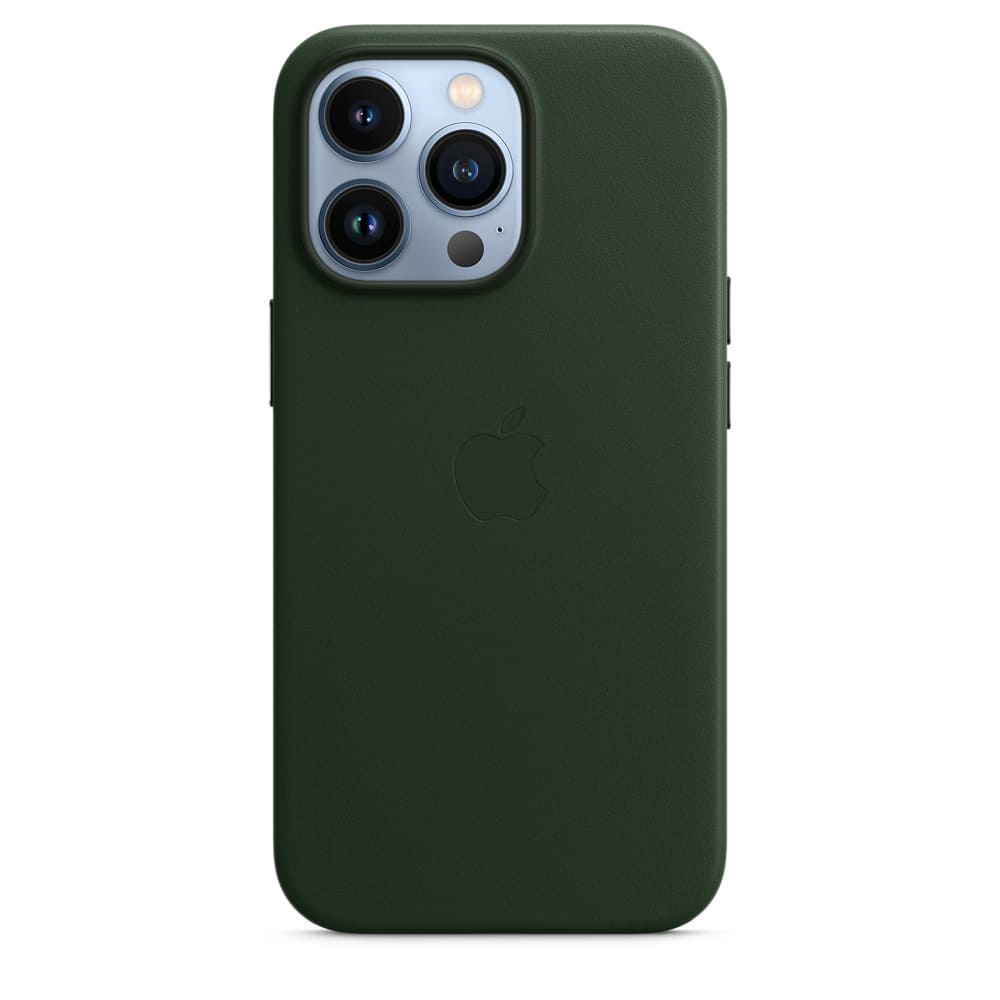 Фото — Чехол для смартфона MagSafe для iPhone 13 Pro, кожа, «зелёная секвойя»