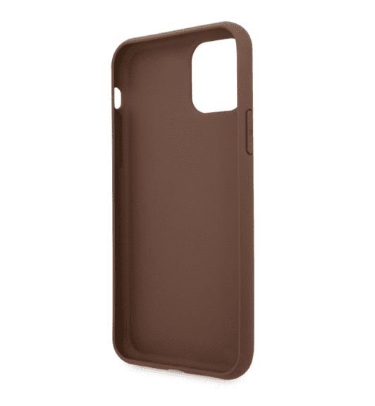 Чехол для смартфона Guess для iPhone 11 4G PU Stripe Metal logo Hard Brown
