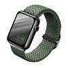 Фото — Ремешок для смарт-часов Uniq для Apple Watch 41/40/38 mm ASPEN Strap Braided, зеленый
