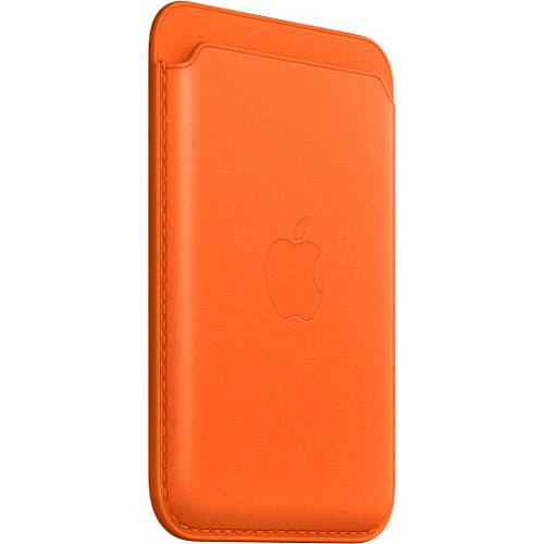 Чехол-бумажник iPhone Leather Wallet with MagSafe, оранжевый