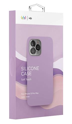 Чехол для смартфона vlp Silicone case для iPhone 13 Pro Max, фиолетовый