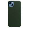 Фото — Чехол для смартфона MagSafe для iPhone 13 mini, кожа, «зелёная секвойя»