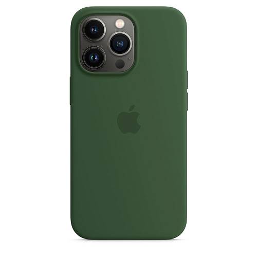 Чехол для смартфона MagSafe для iPhone 13 Pro Max, силикон «зелёный клевер»