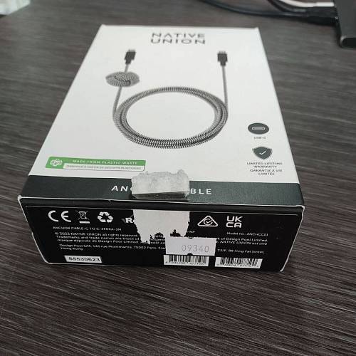 Кабель Native Union Anchor Cable (USB-C to USB-C) 3м, зебра (уценка)