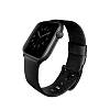 Фото — Ремешок для смарт-часов Uniq для Apple Watch 44/42 mm Mondain Strap кожаный, черный